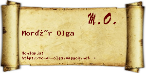 Morár Olga névjegykártya