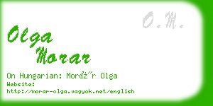 olga morar business card